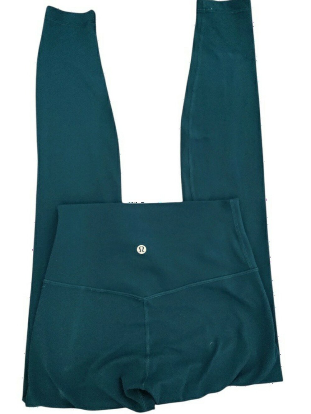 Lululemon High Waist Leggings Teal Green Nylon Athletic Workout Gym